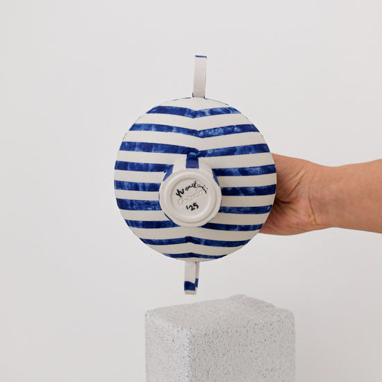 Small Zebrino - Dark Blue Matte - Porcelain Vase