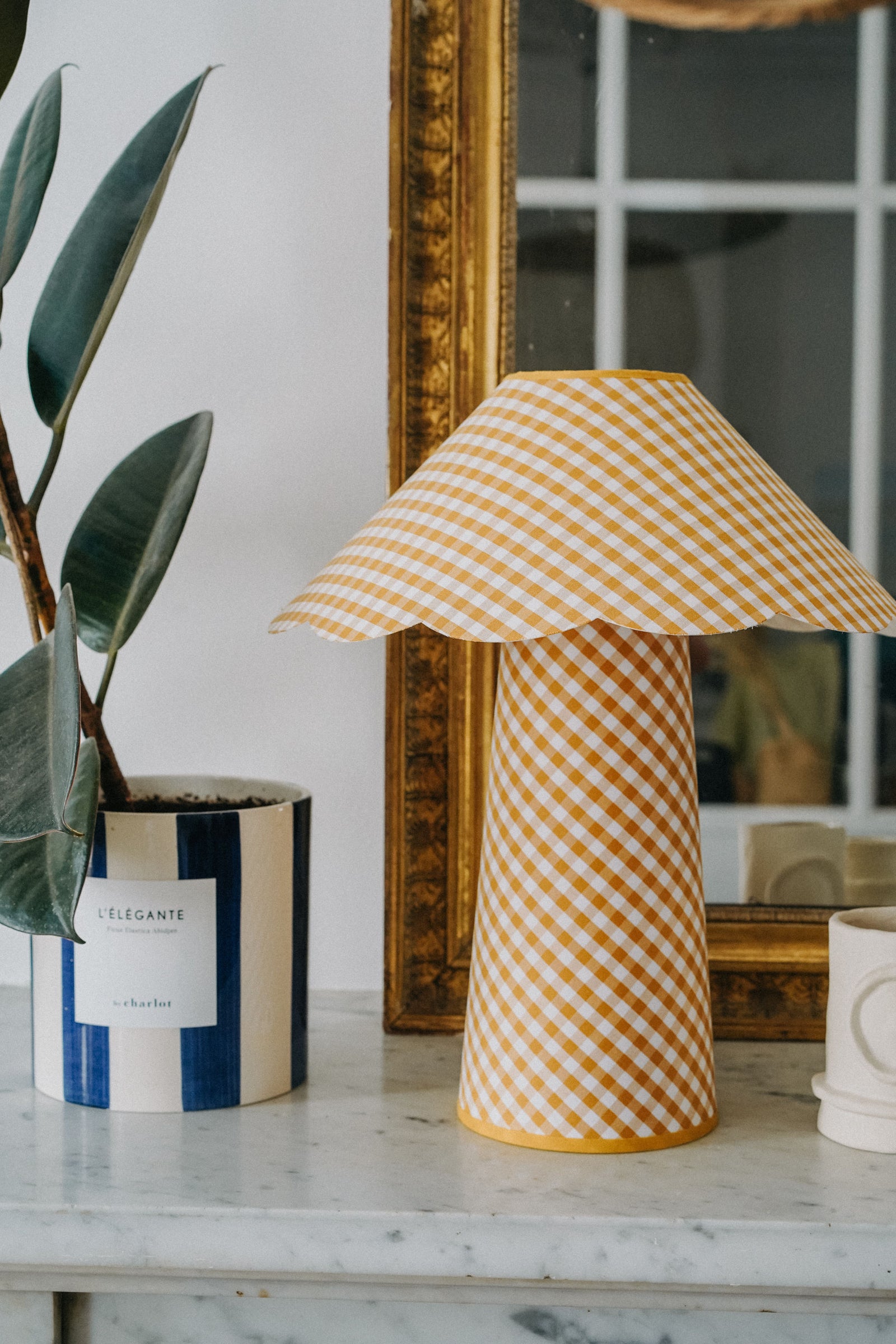 SUZIE -  Vichy Saffron Table Lamp