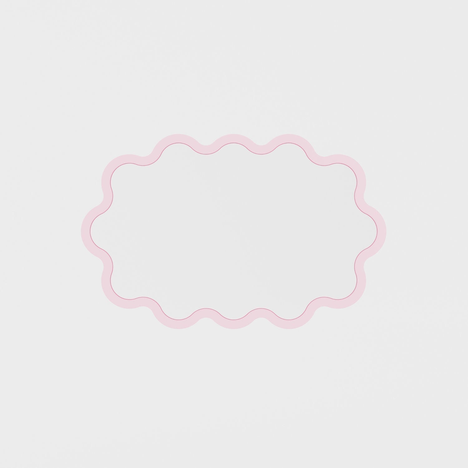 Large Statement Oval Wavy Wall Mirror Available in Custom Colours – Hvyli Oval