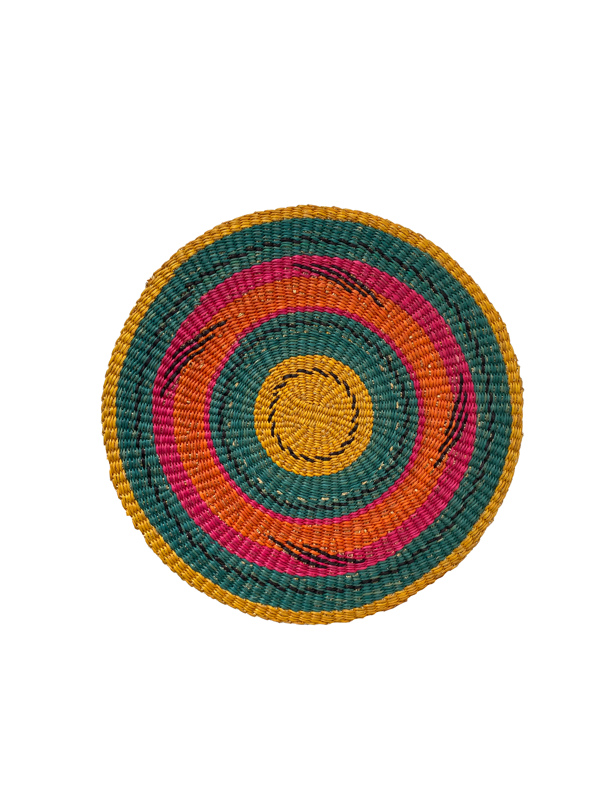 Colorful Placemats from Ghana - Yellow & Blue - Set of 2