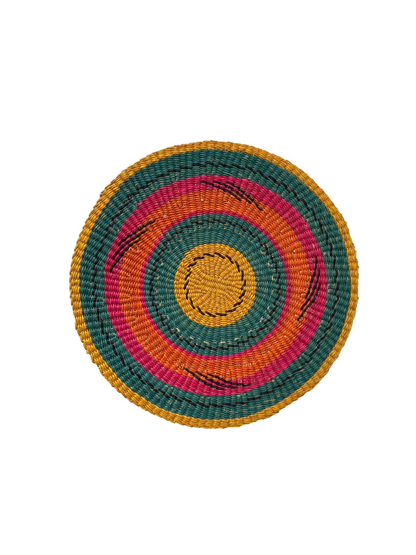 Colorful Placemats from Ghana - Yellow & Blue - Set of 2