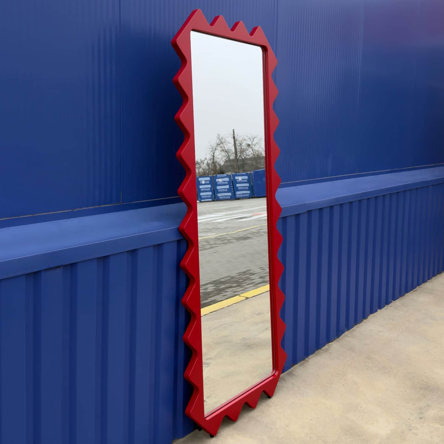 Architectural Full-Length Oberig 114 Beige Mirror Inspired by Ukrainian Heritage