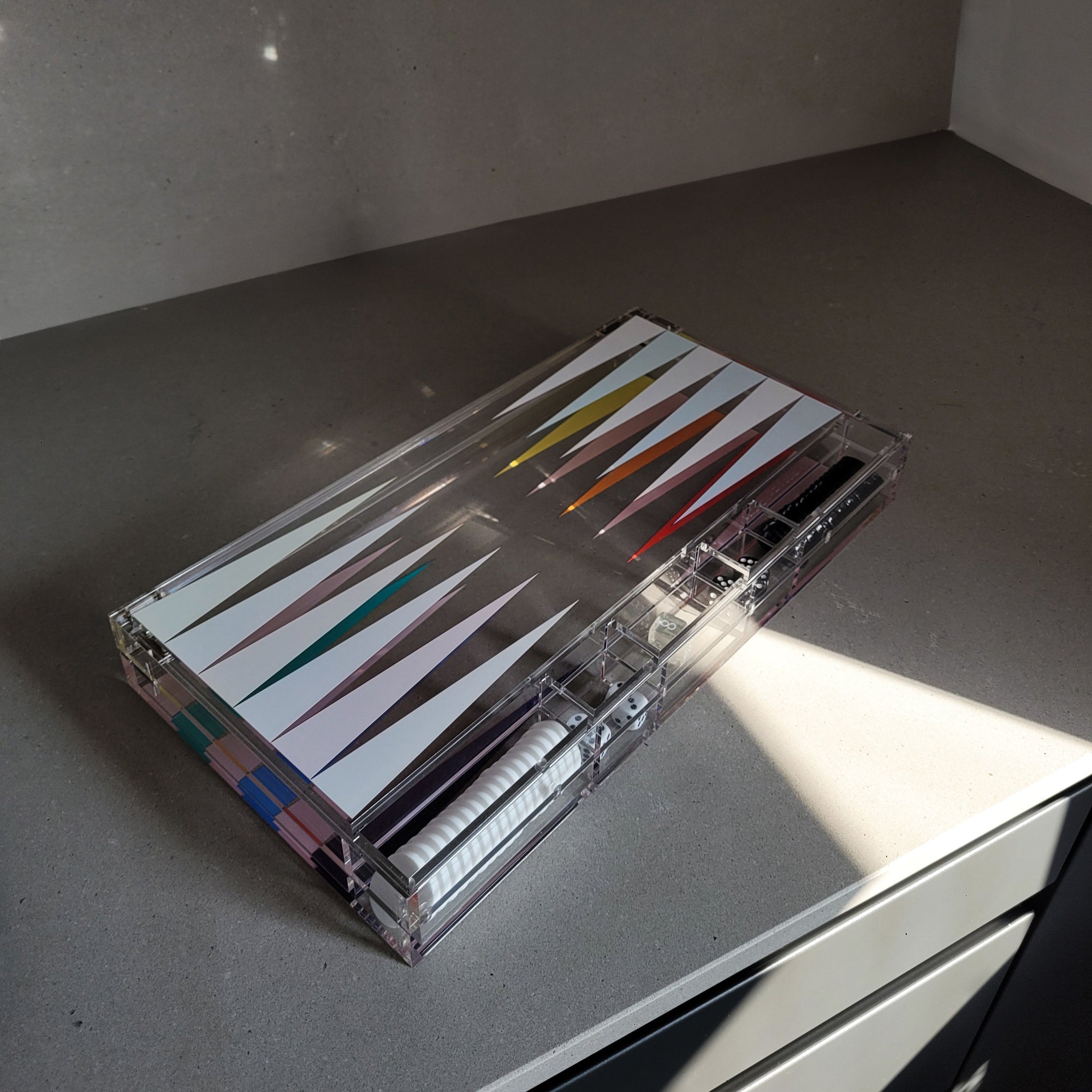 Rainbow Backgammon Set