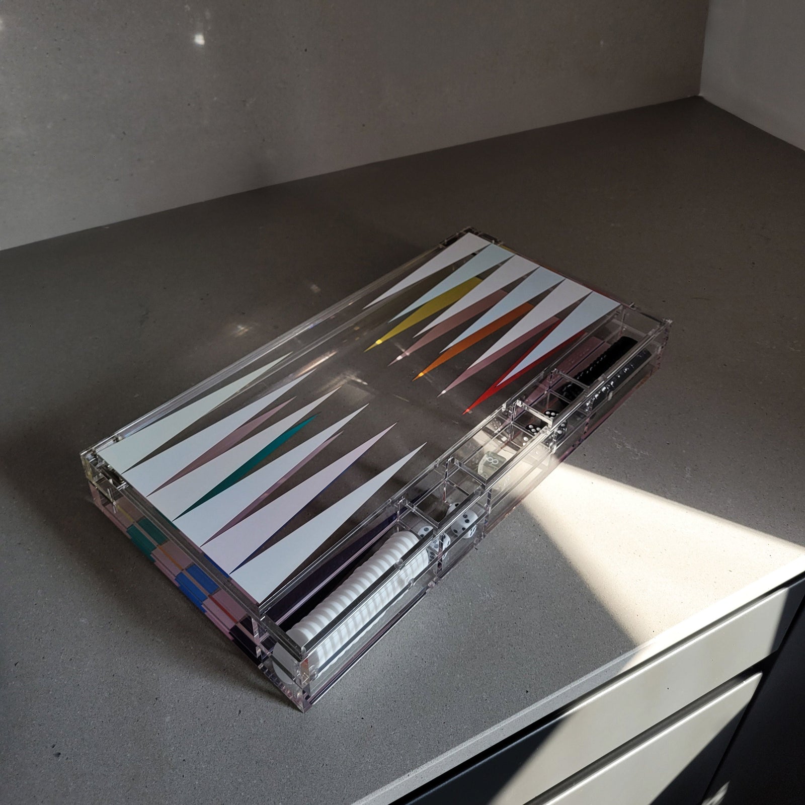 Rainbow Backgammon Set