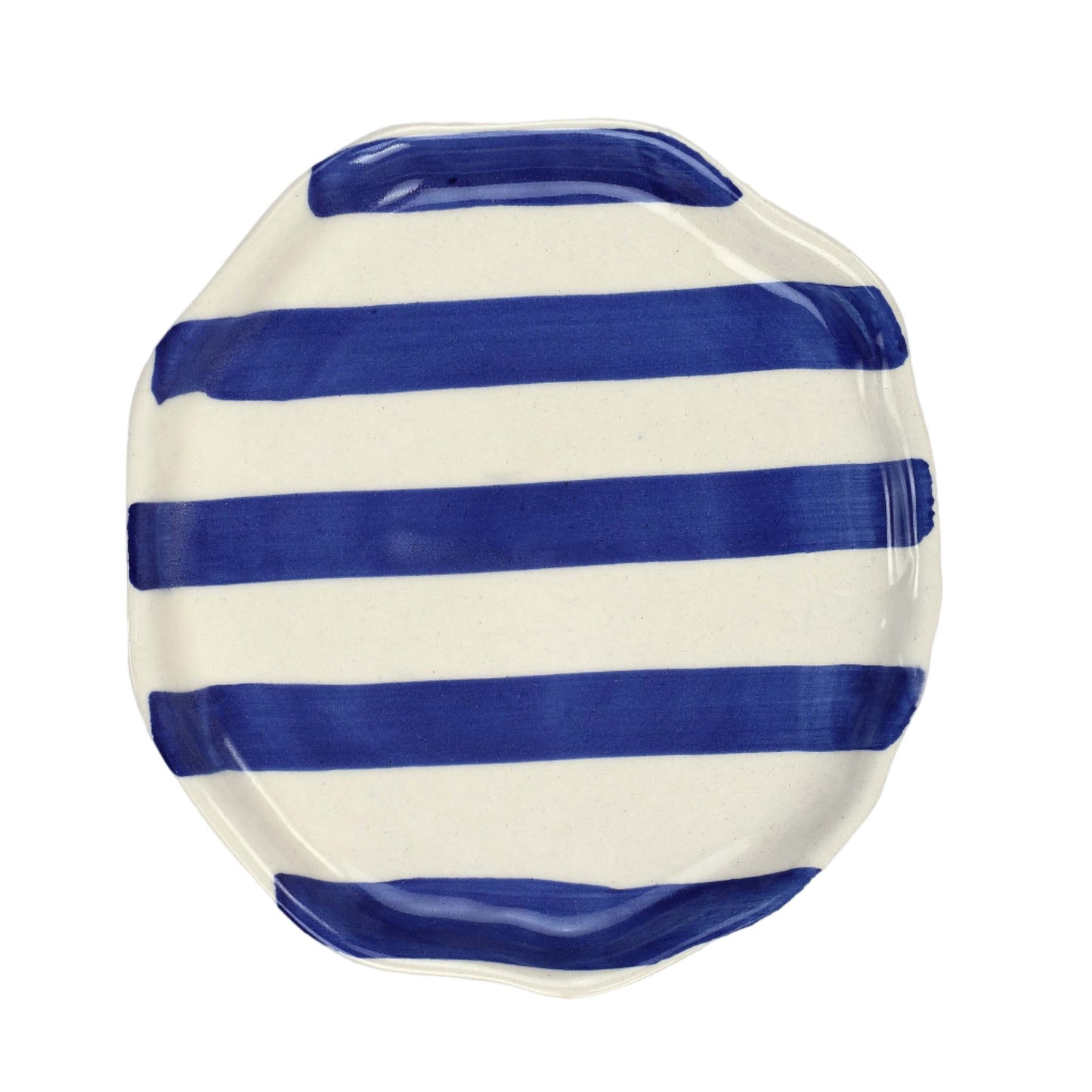 Ceramic Blue Stripe Plate
