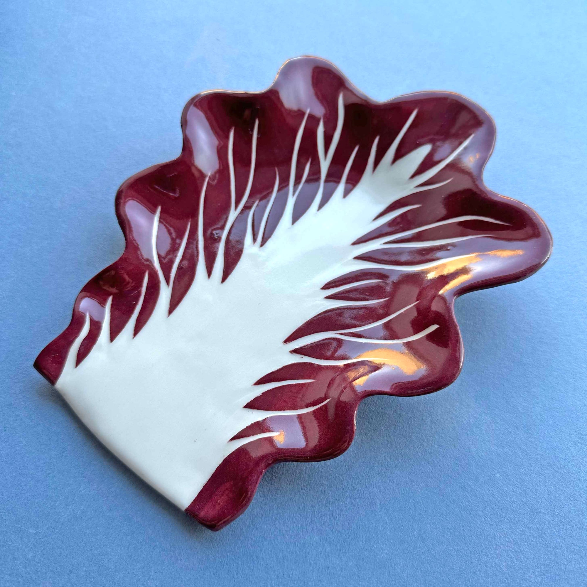 Radicchio Leaf Spoon Rest - Verona Red