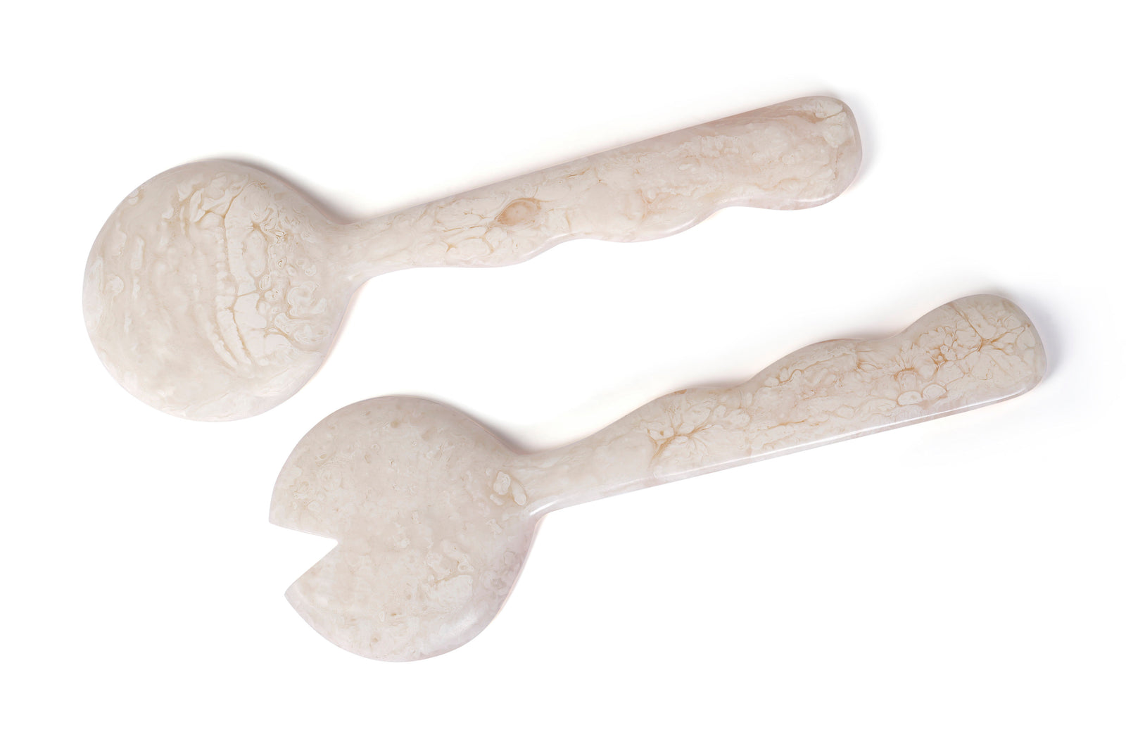 Resin Salad Server Vanilla (Set of 2)