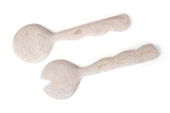 Resin Salad Server Vanilla (Set of 2)