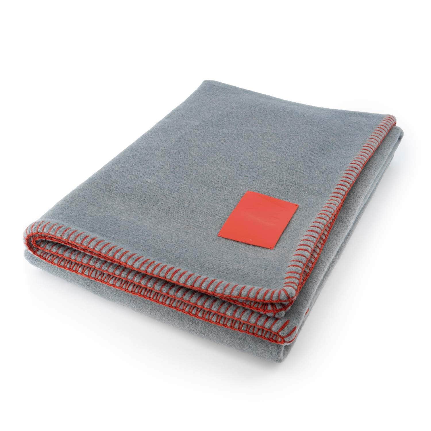 Merino Blanket Grey and Red