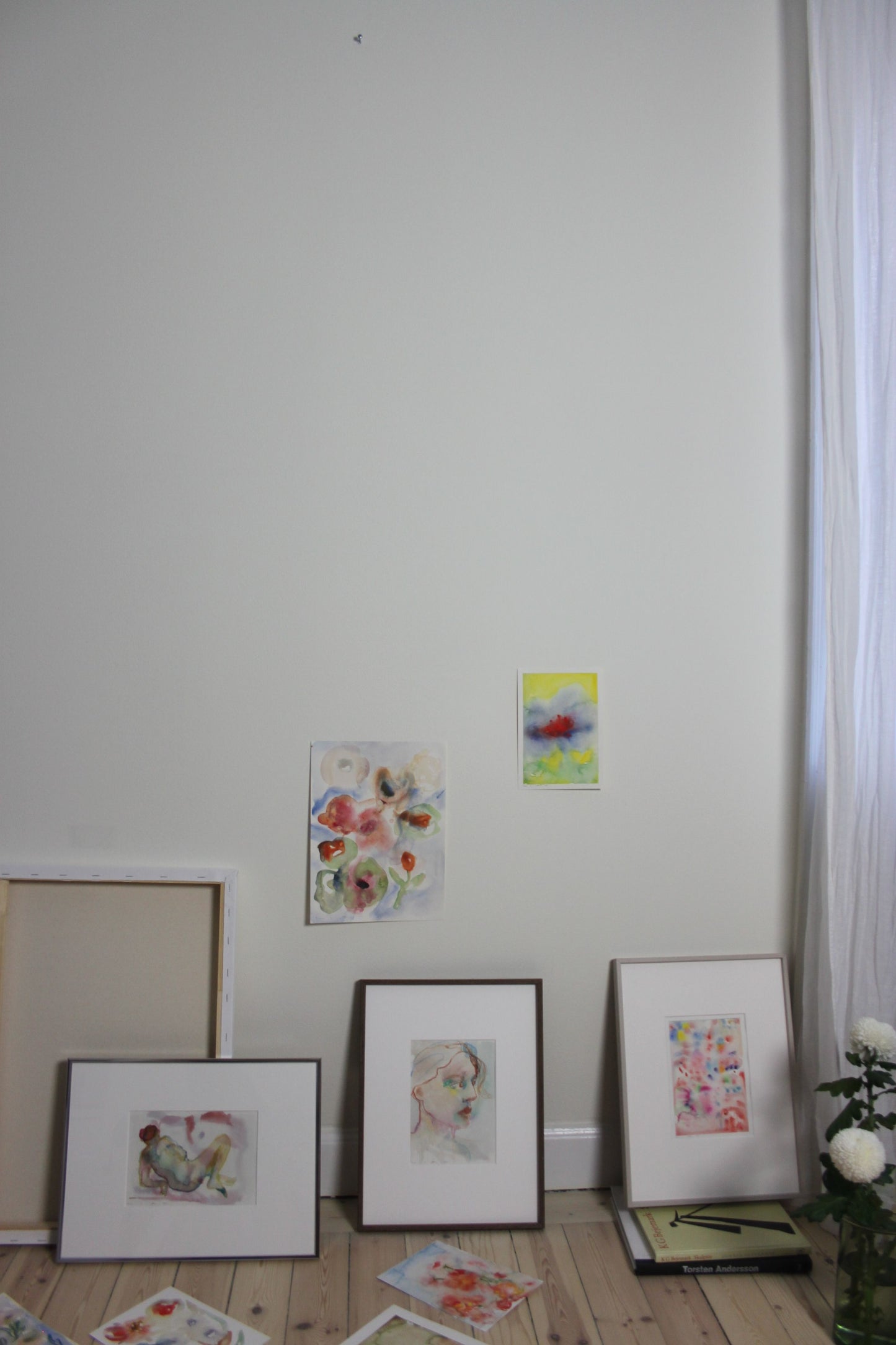 Lilac Flower with Red - Original Painting