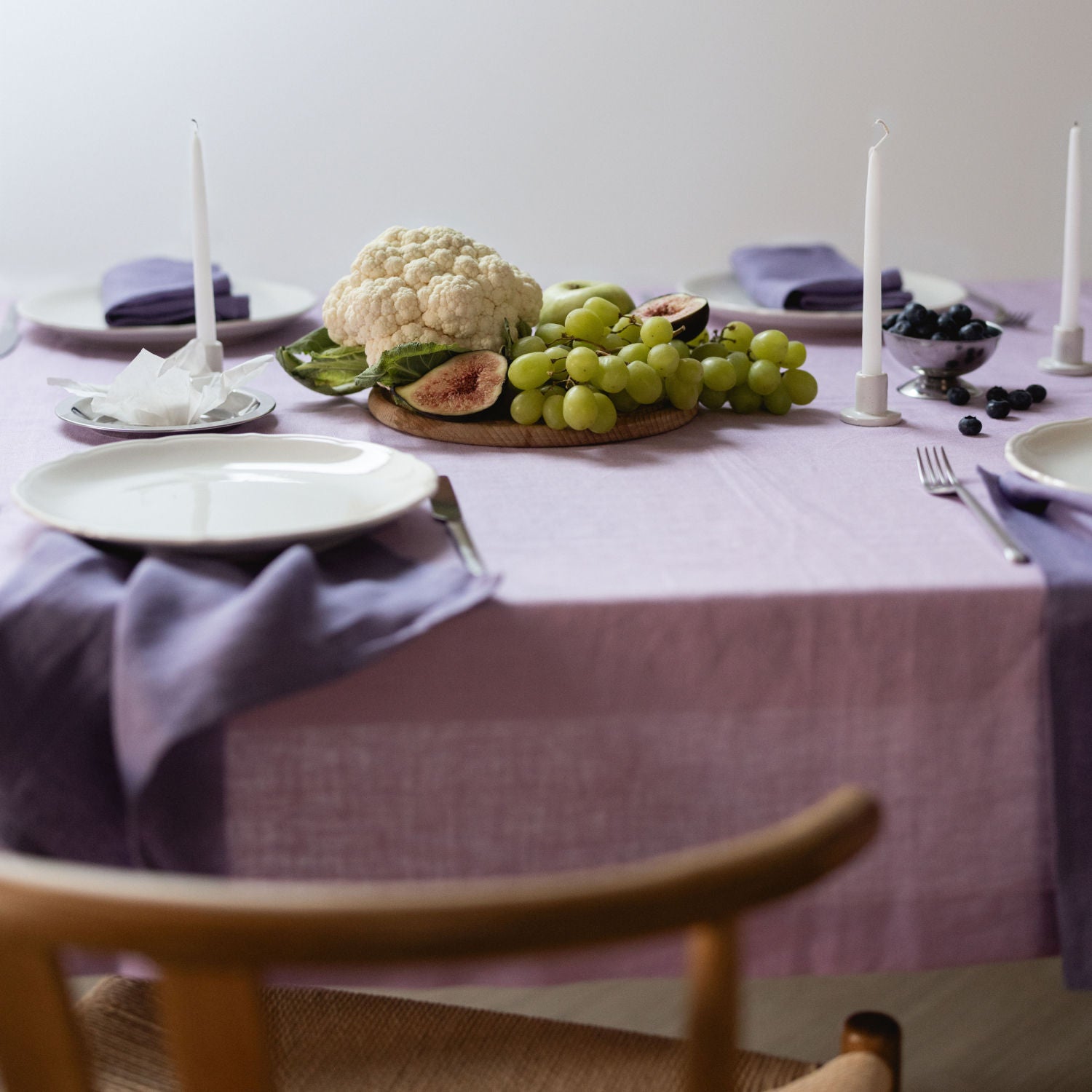 Pink Linen Tablecloth