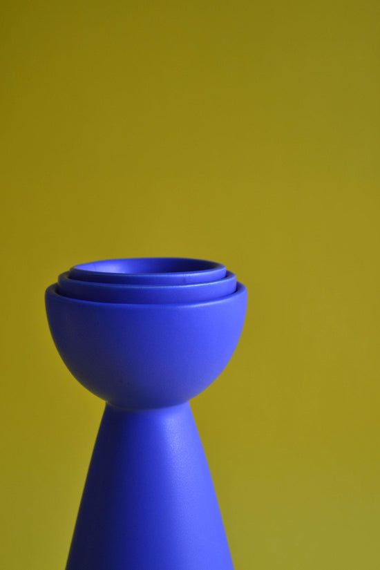 Half Moon Carafe With 2 Cups - Blue