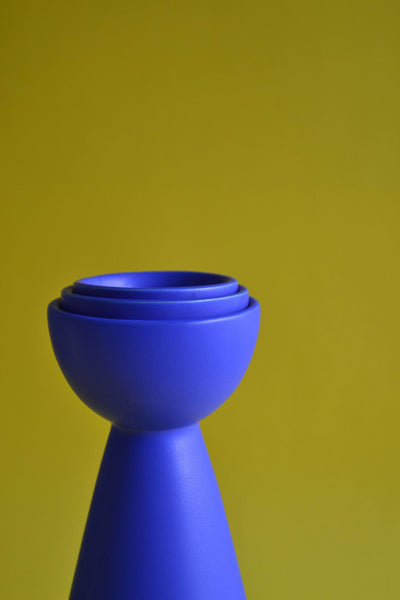 Half Moon Carafe With 2 Cups - Blue