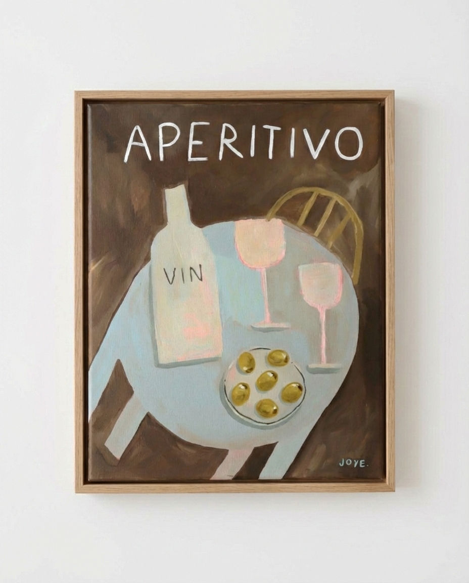 Aperitivo at Sunset - Original Acrylic on Canvas