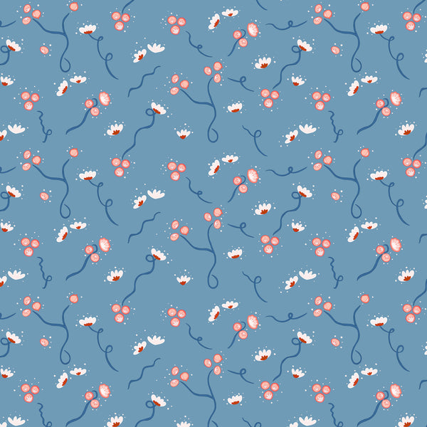 Olivia Wallpaper - Porcelain Blue