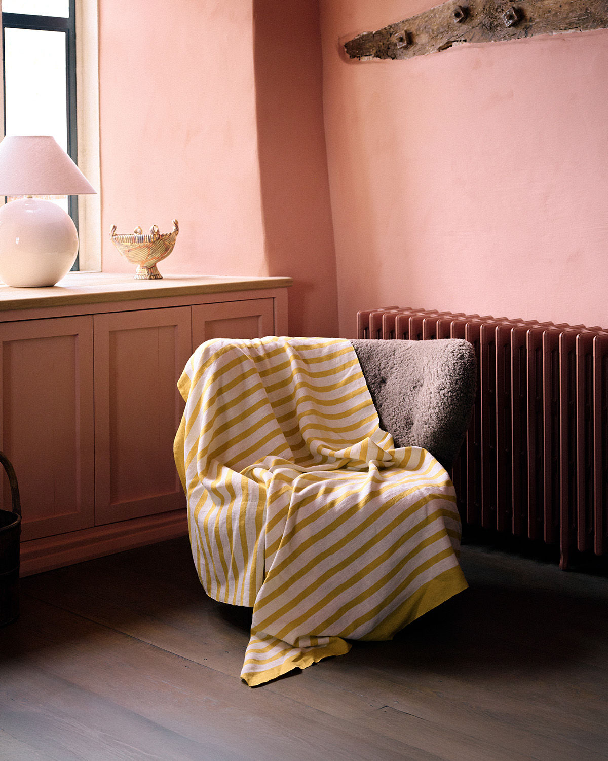 Lino Stripe Fabric (Yellow)