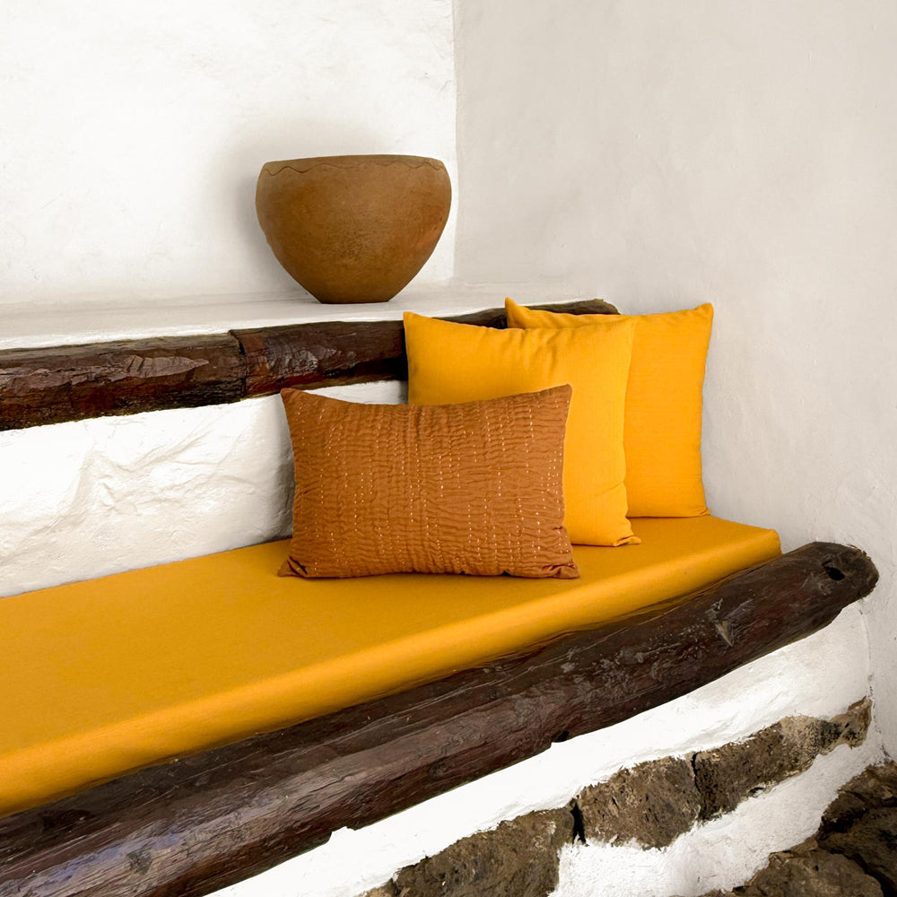 Cotton Texture Pillow Brown