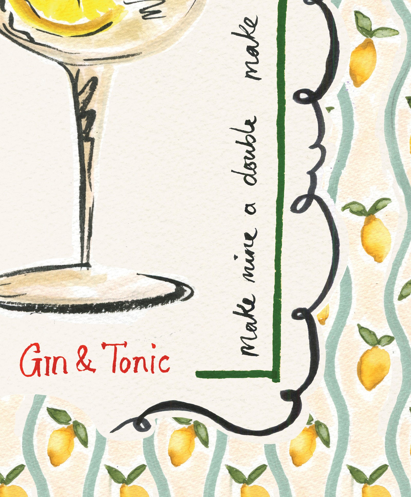 Gin & Tonic Art Print