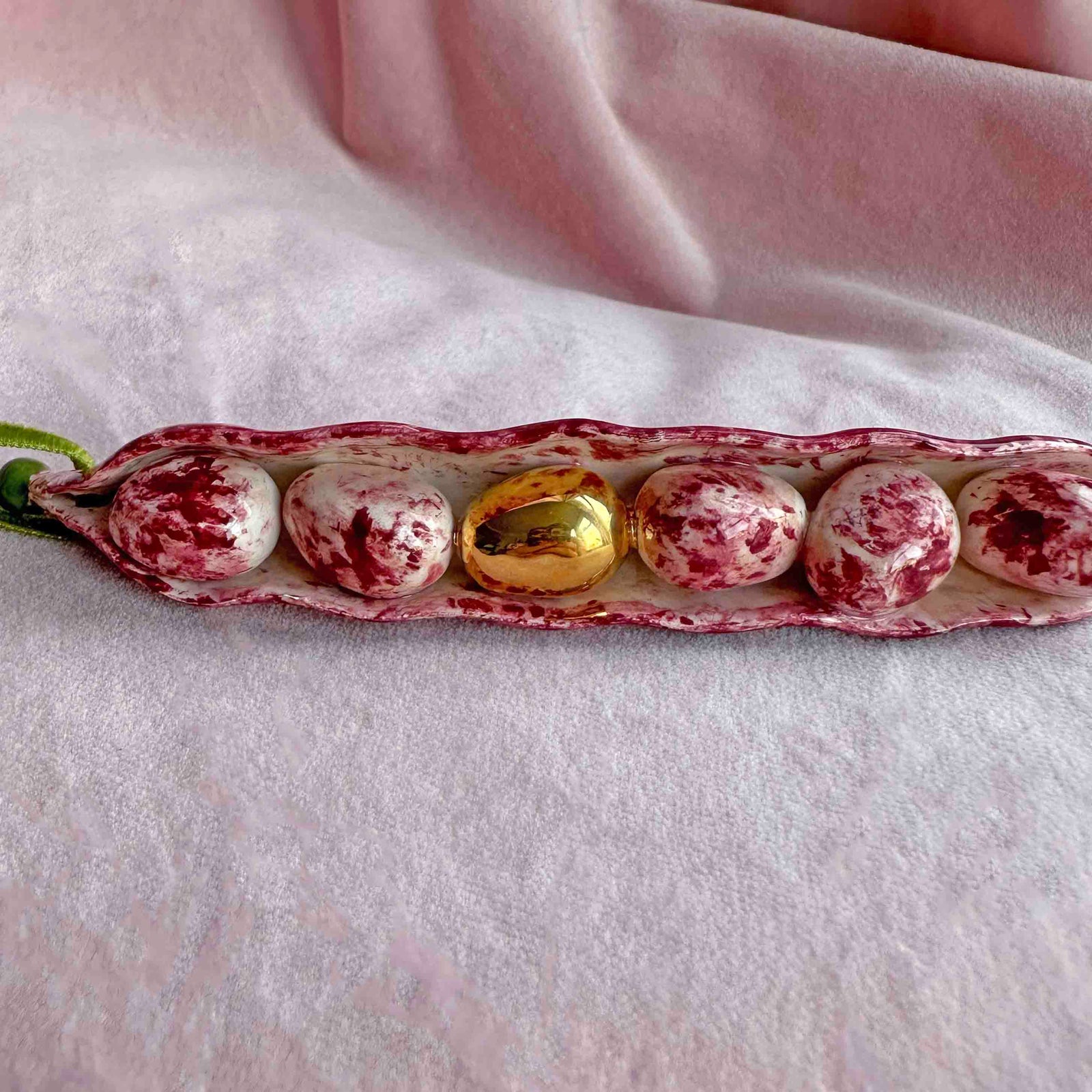 Ceramic Borlotti Bean Christmas Decoration