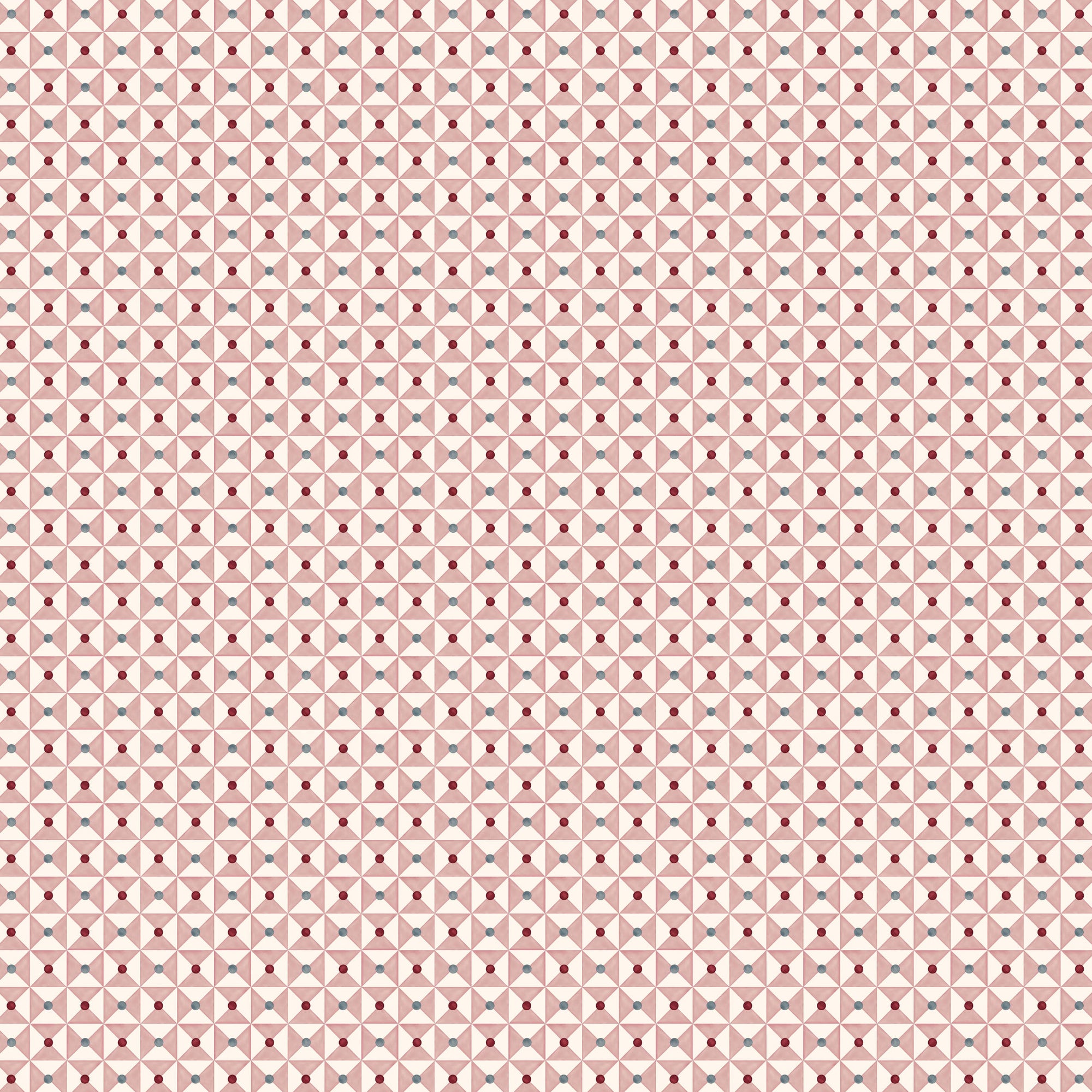 Broken Dishes Wallpaper - Mulberry Pink