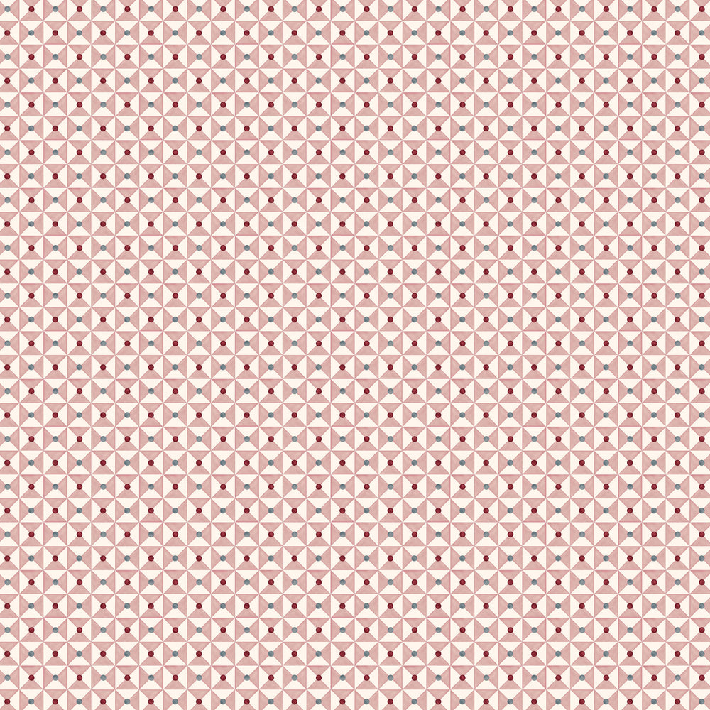Broken Dishes Wallpaper - Mulberry Pink