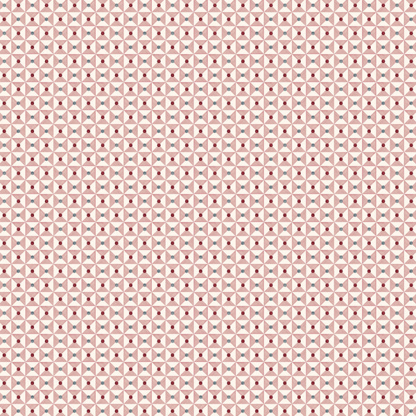 Broken Dishes Wallpaper - Mulberry Pink