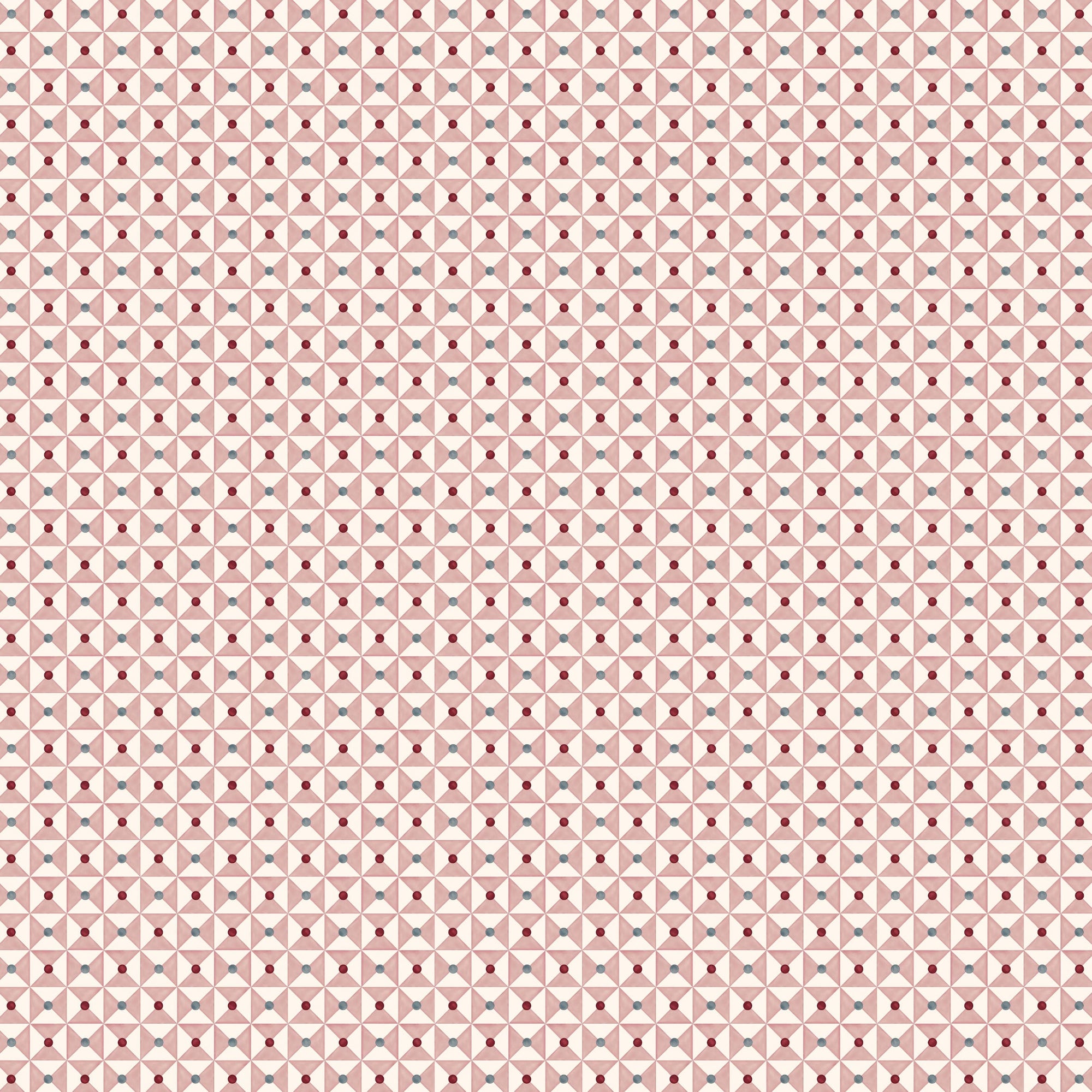 Broken Dishes Wallpaper - Mulberry Pink