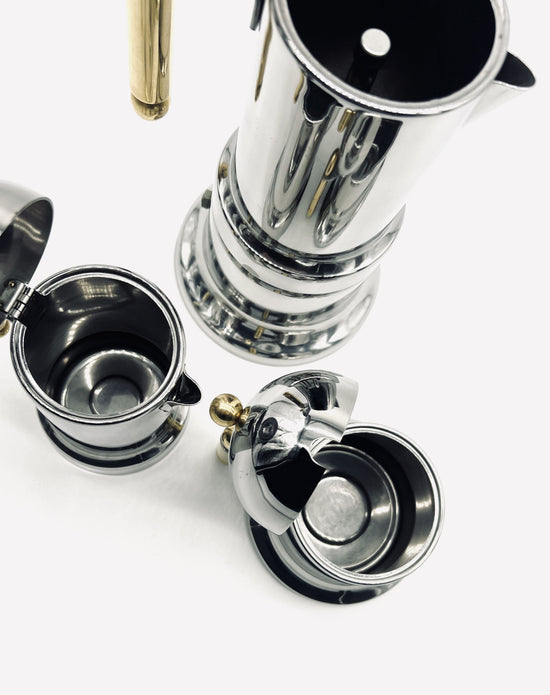 Italian Coffee Pot, Milk Jug and Sugar Bowl