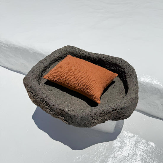 Cotton Texture Pillow Brown