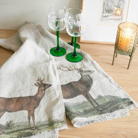 Linen Kitchen Towels DEER & ROE DEER Set of 2