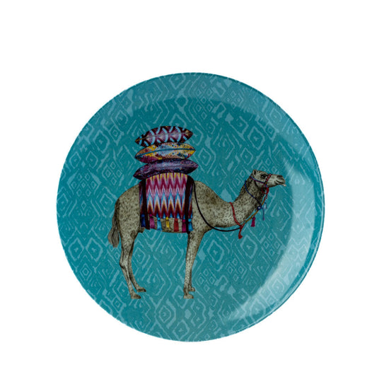Les Ottomans x Matthew Williamson Porcelain Plate - Blue Camel