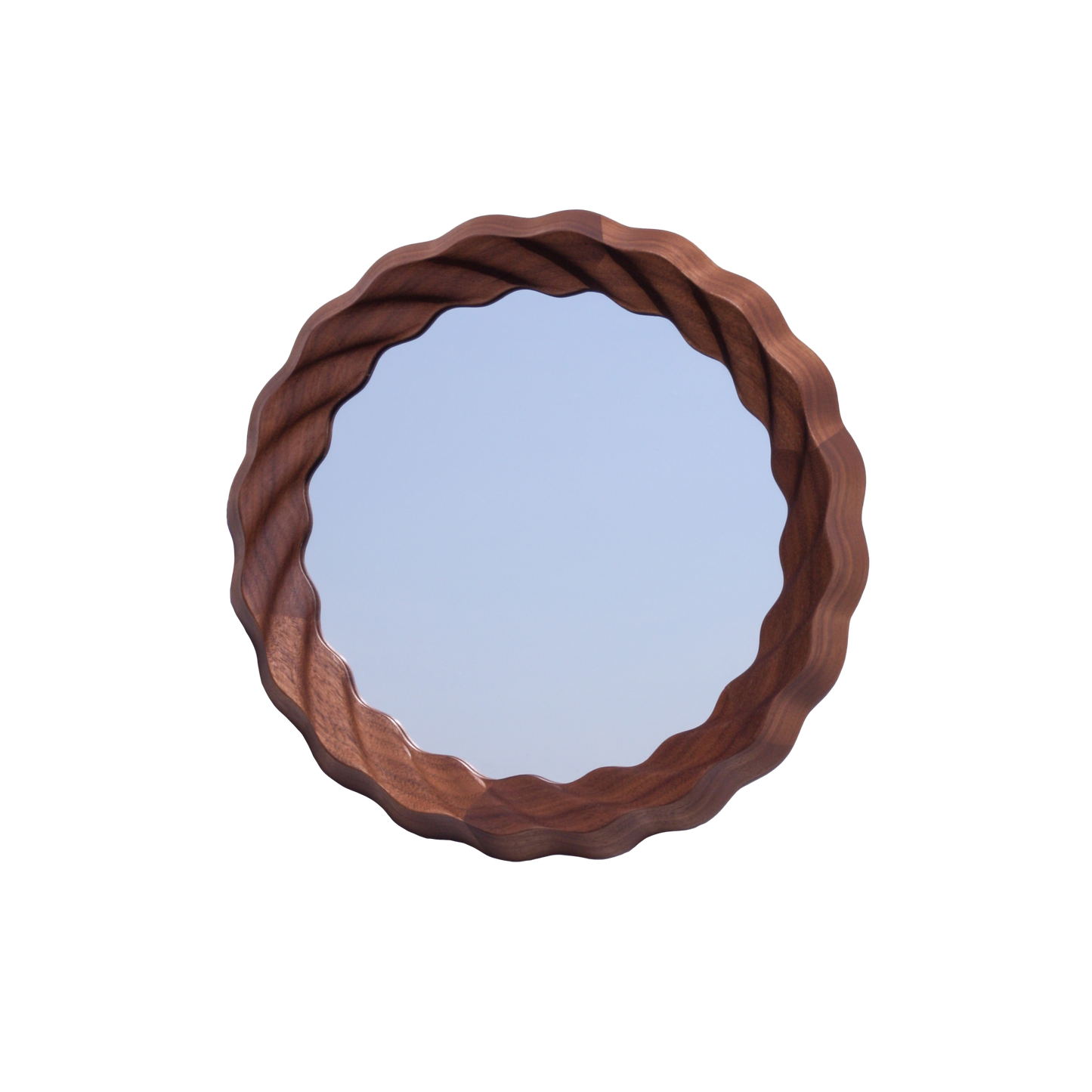 Kruller Porthole Mirror - Walnut