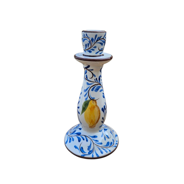 Positano Hand-Painted Ceramic Candlestick Holder