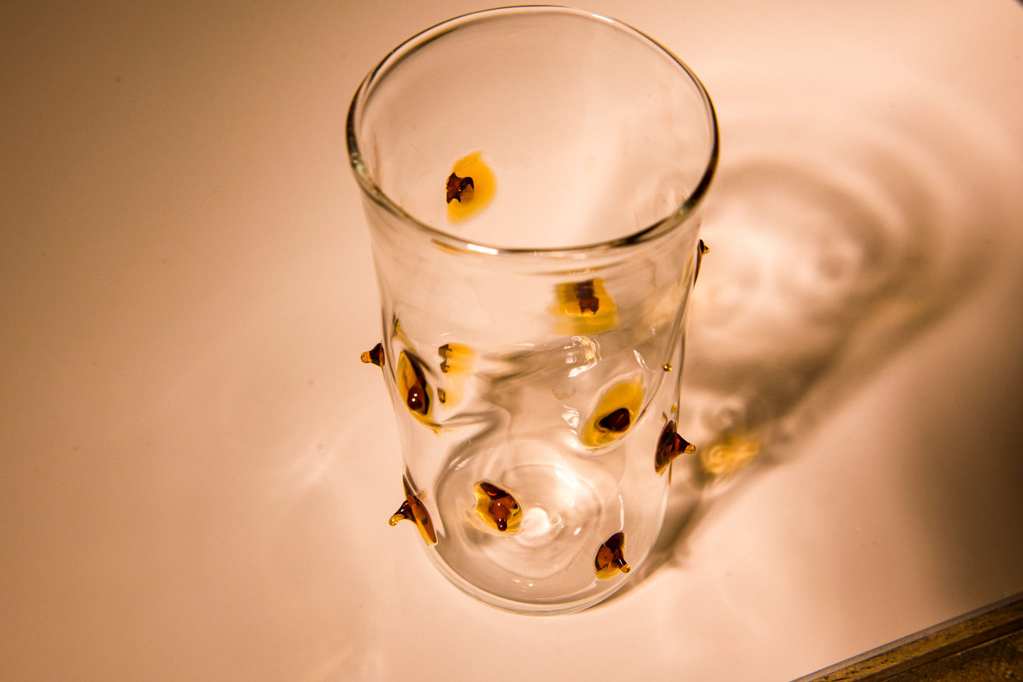 Yellow prickly Glasses (set of 4)