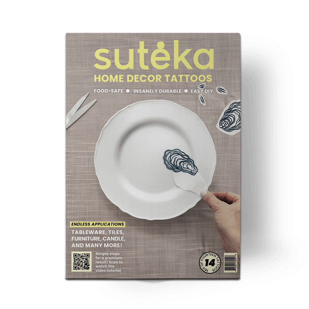 Oysters Set - Teal DIY Plate Sticker Decoration