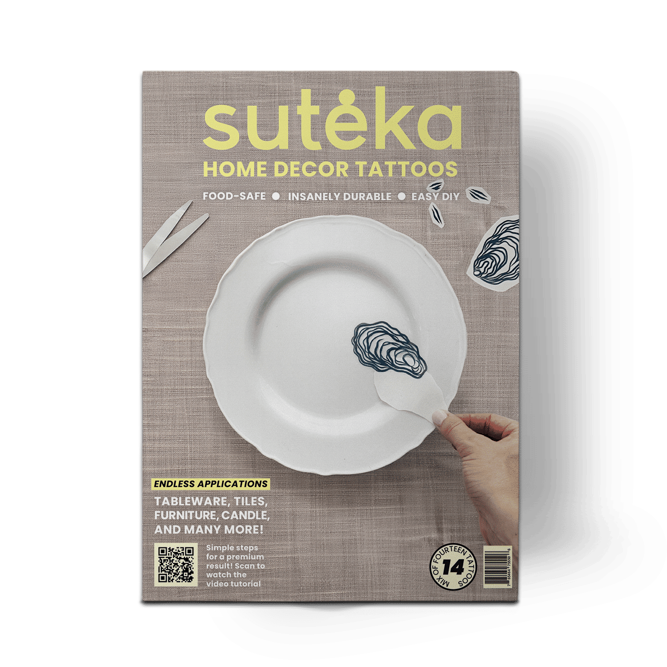 Oysters Set - Teal DIY Plate Sticker Decoration