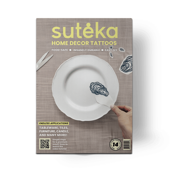 Oysters Set - Teal DIY Plate Sticker Decoration