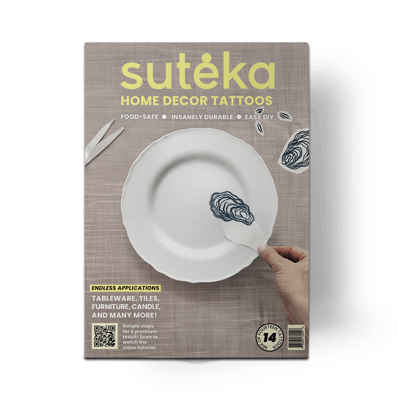 Oysters Set - Teal DIY Plate Sticker Decoration