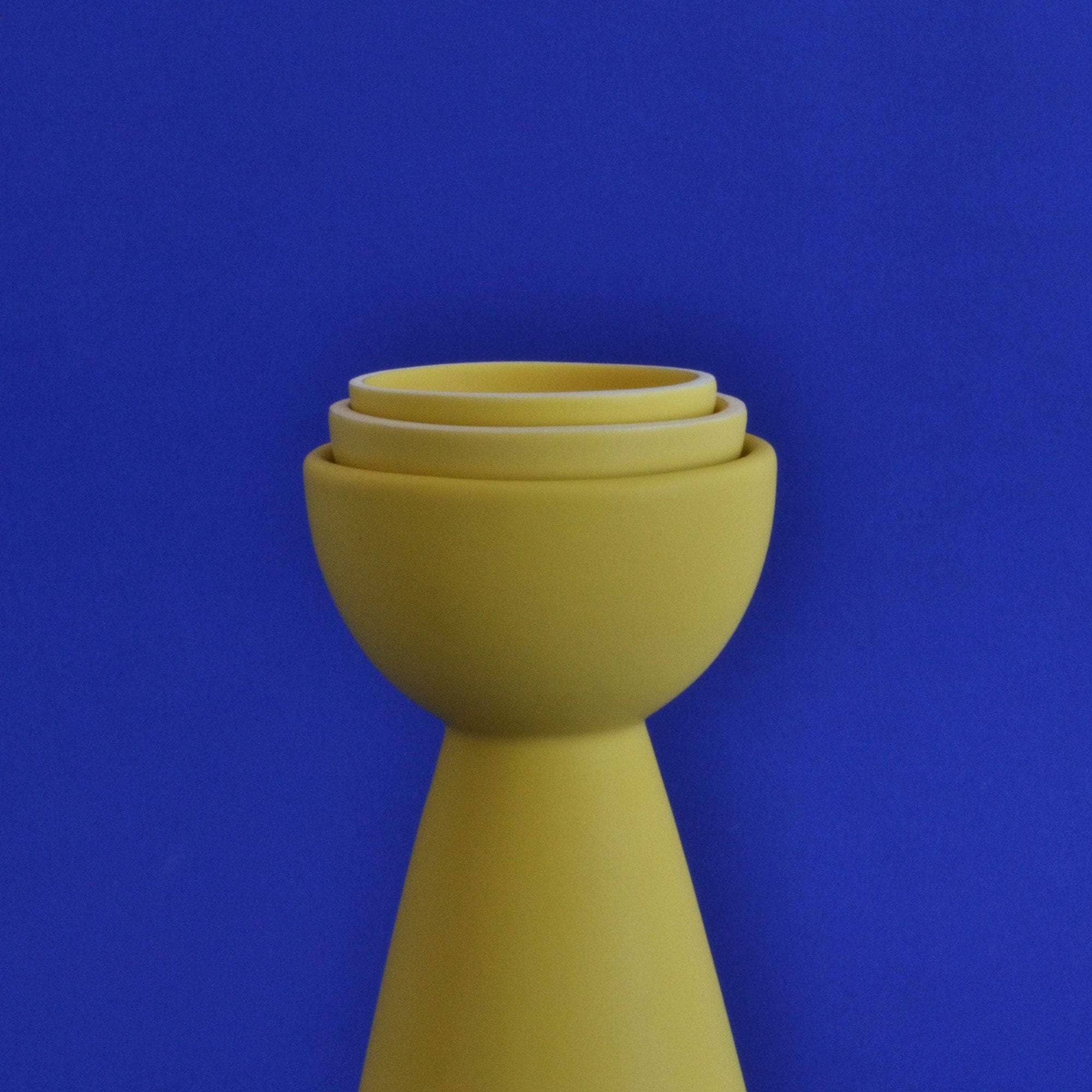 Half Moon Carafe With 2 Cups, Yellow