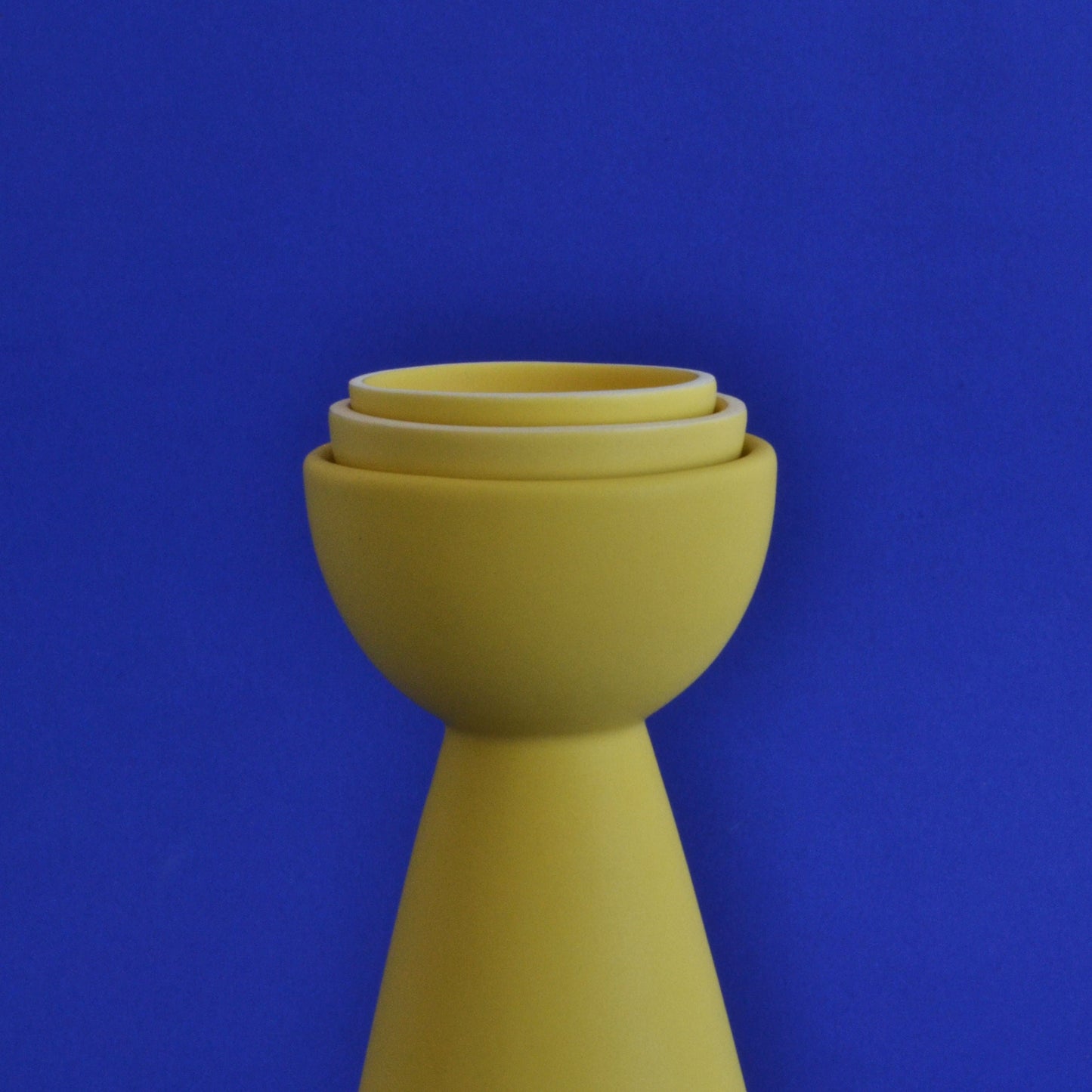 Half Moon Carafe With 2 Cups, Yellow