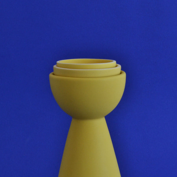 Half Moon Carafe With 2 Cups, Yellow