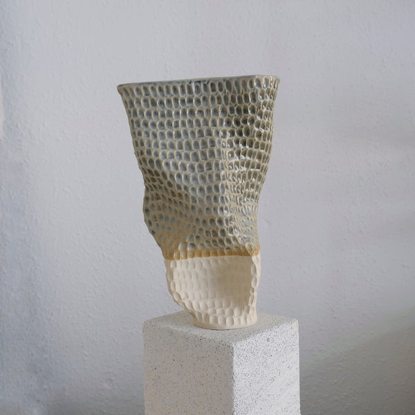 Luma - Carved Ceramic Vase - Everything Blue