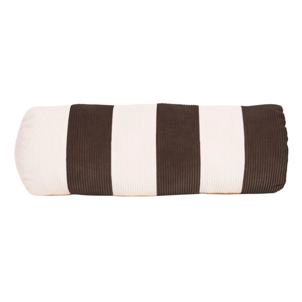 Le Cylindre - Corduroy Stripe Bolster Espresso/Chalk