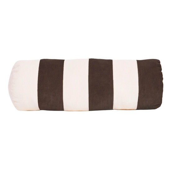 Le Cylindre - Corduroy Stripe Bolster Espresso/Chalk