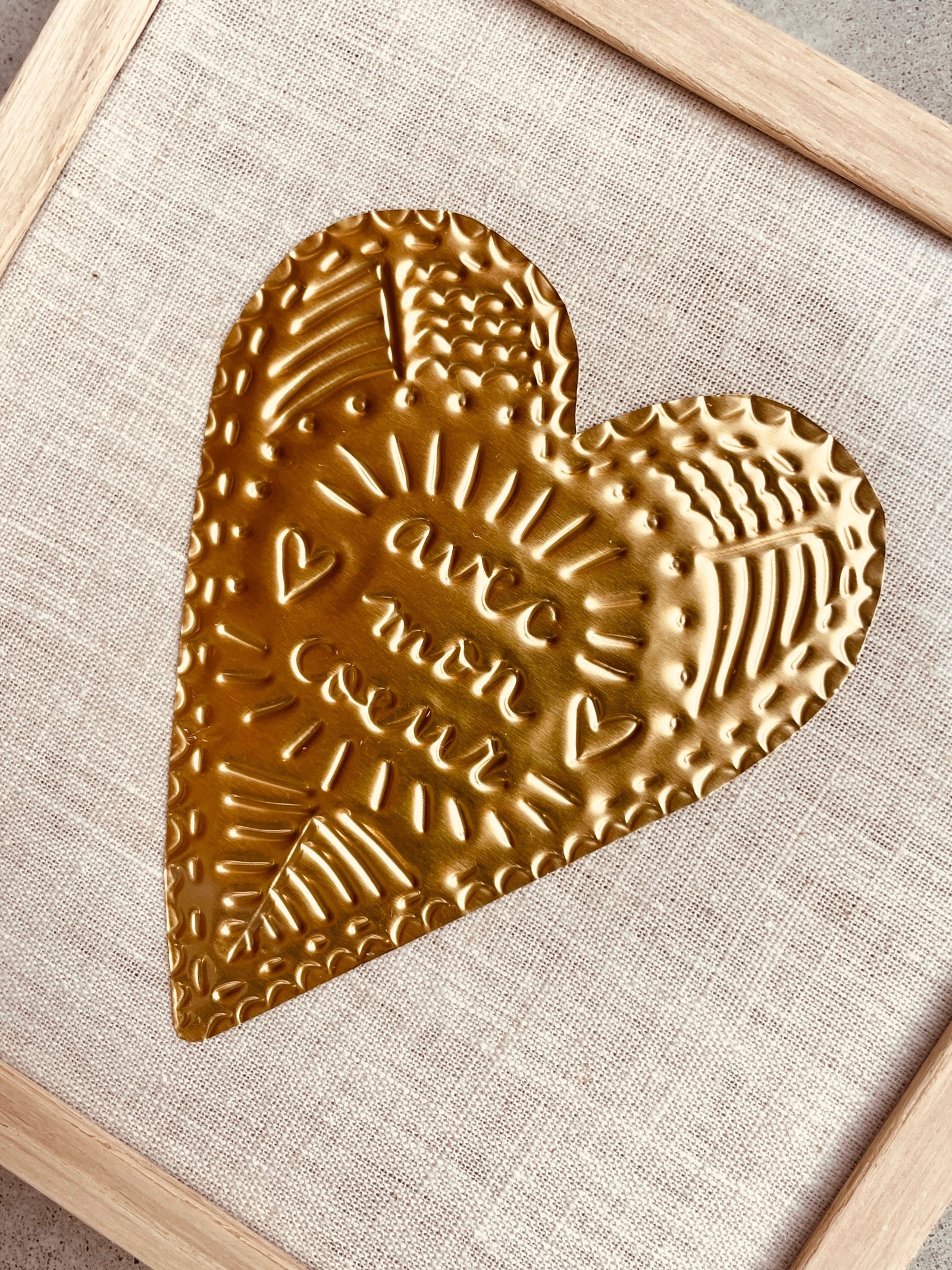 Goldfoil Art Piece - Avec Mon Coeur