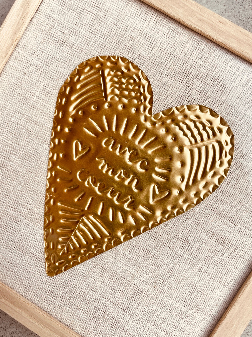 Goldfoil Art Piece - Avec Mon Coeur