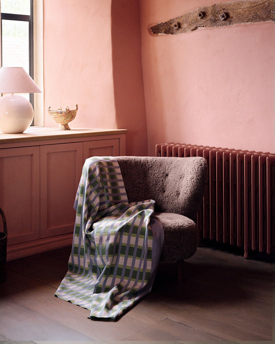 Lino Stripe Fabric (Teal)