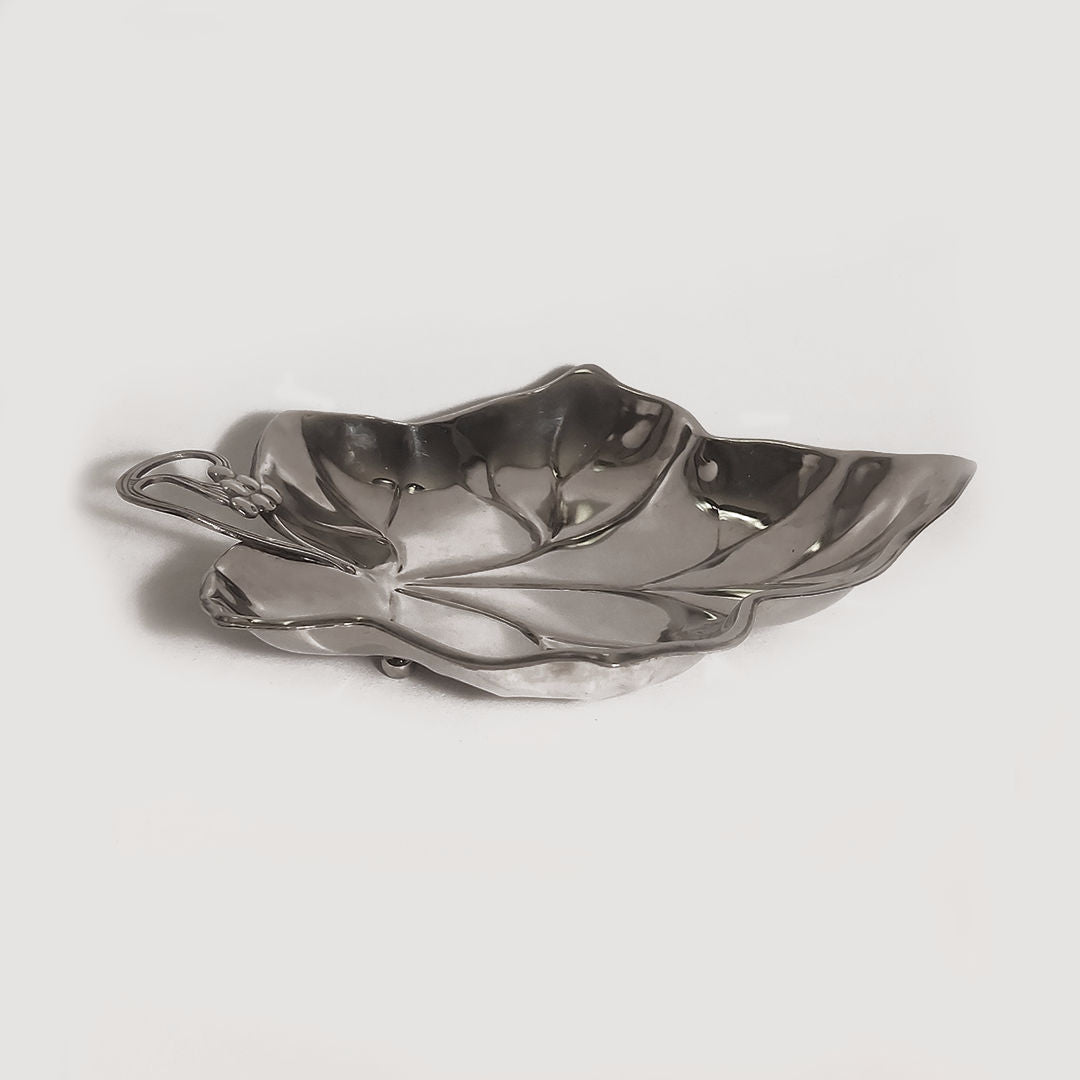 Silver-Plated Leaf Vide-Poche