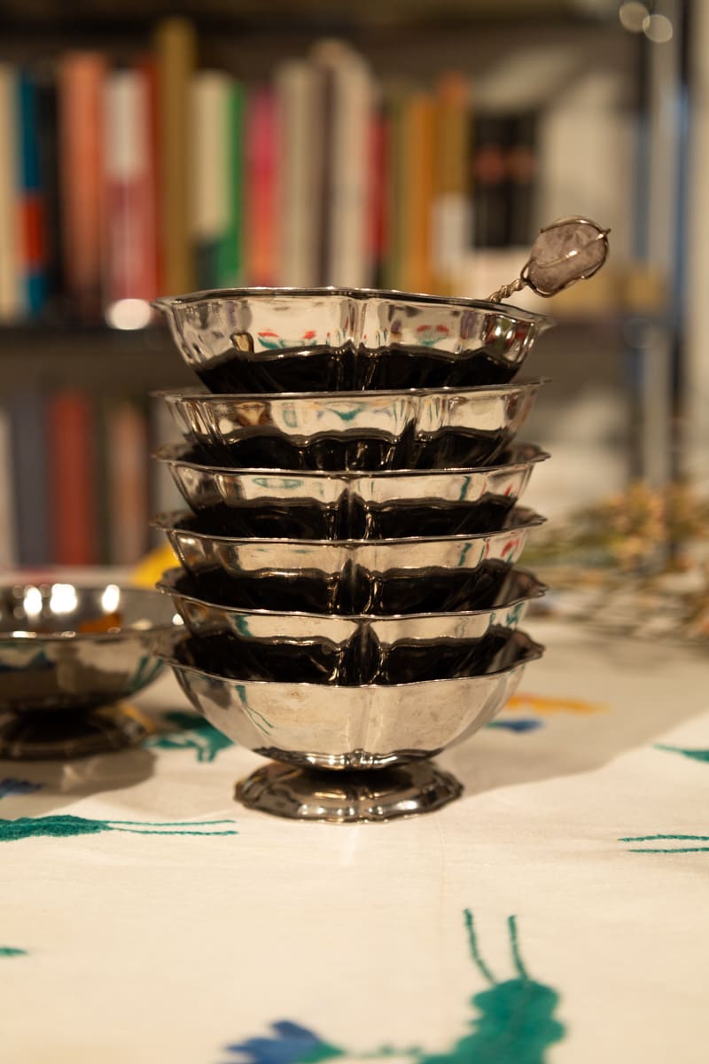 Vintage French Adorned Silver Coupes
