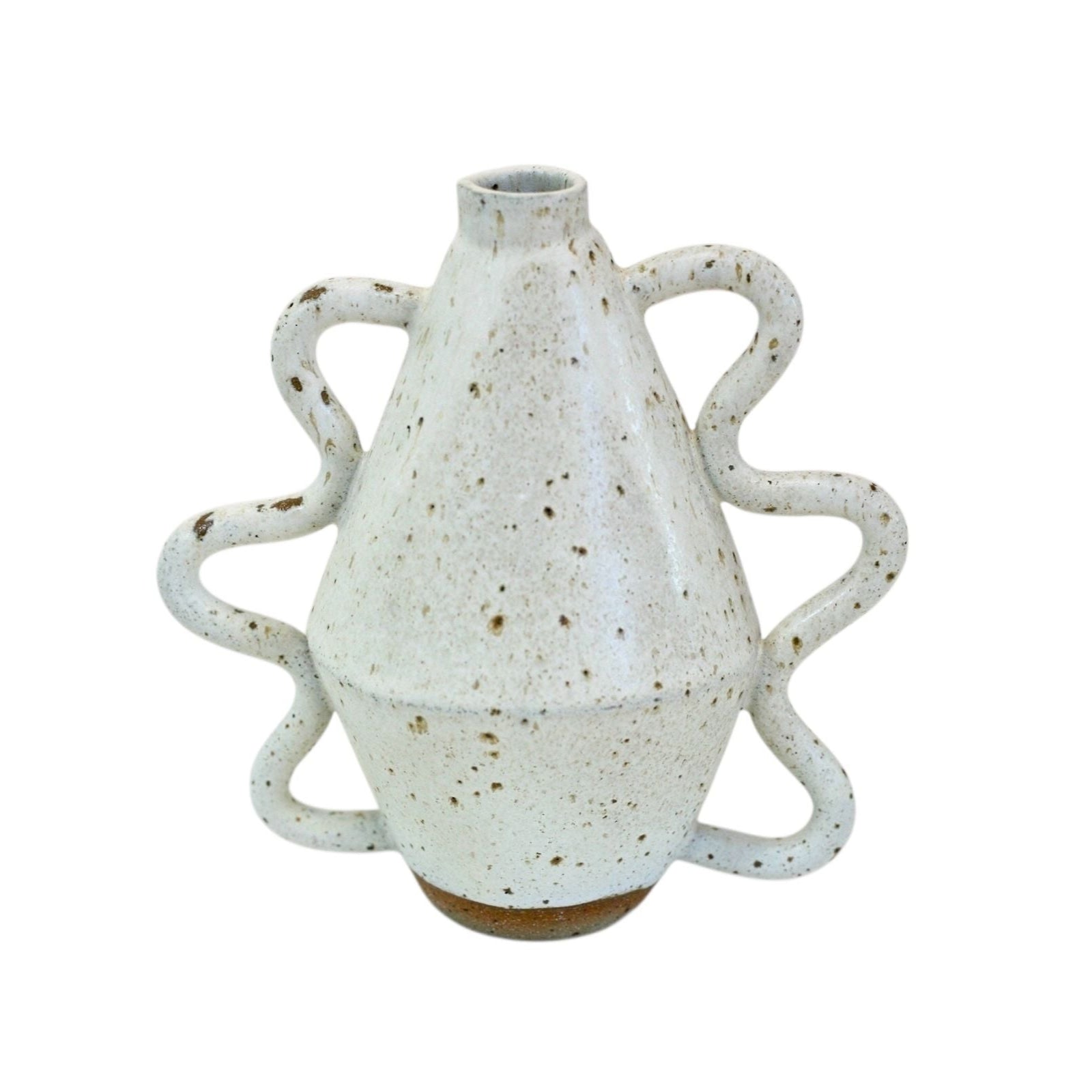 Blue Diamond Vase with Wiggle Handles